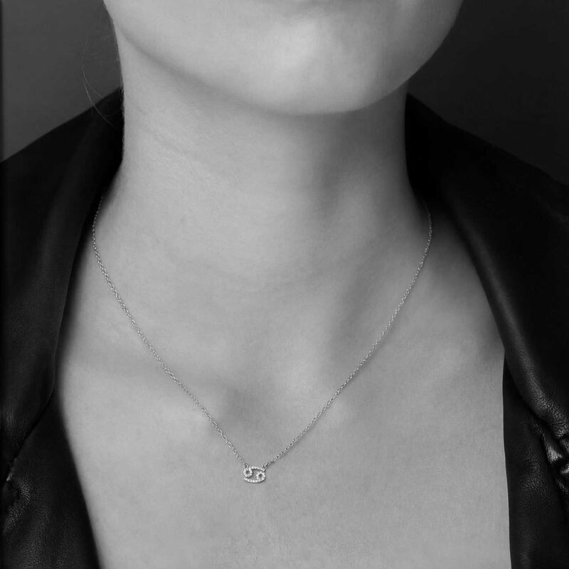 Silk & Steel Cancer Necklace image number 1